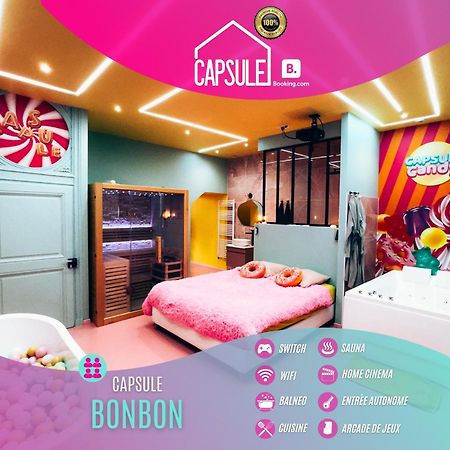 Capsule Bonbon - Balneo - Sauna - Billard - Nintendo Switch Douai Ngoại thất bức ảnh