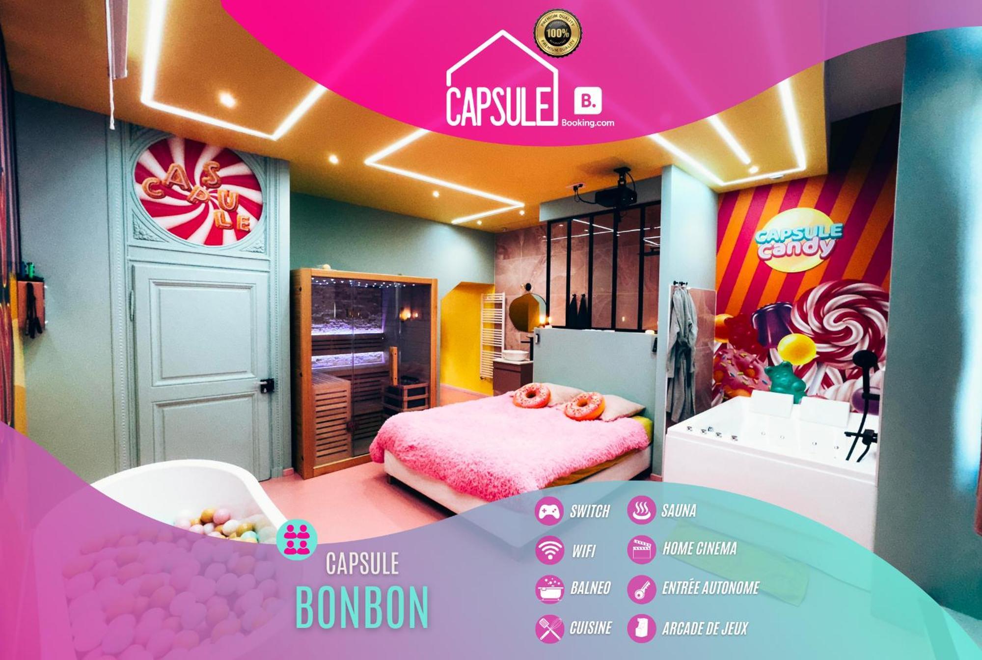 Capsule Bonbon - Balneo - Sauna - Billard - Nintendo Switch Douai Ngoại thất bức ảnh